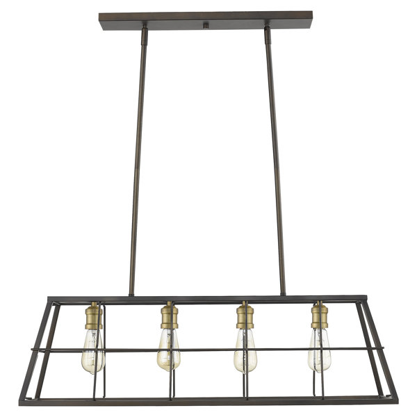 17 Stories 4 Light Black Kitchen Island Pendant Wayfair